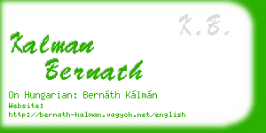 kalman bernath business card