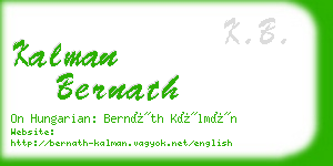 kalman bernath business card